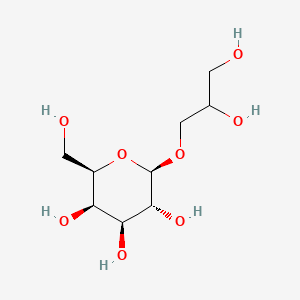 molecular formula C9H18O8 B1212088 (2R,3R,4S,5R,6R)-2-(2,3-dihydroxypropoxy)-6-(hydroxymethyl)oxane-3,4,5-triol 