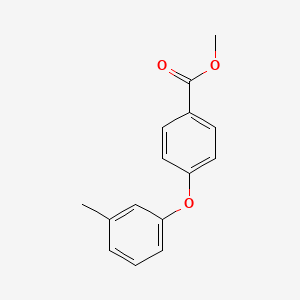 molecular formula C15H14O3 B12120900 Benzoic acid, 4-(3-methylphenoxy)-, methyl ester CAS No. 78303-11-4