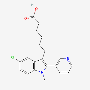 5-Chloro-1-methyl-2-(3-pyridyl)-3-indolehexanoic acid