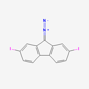 molecular formula C13H6I2N2 B1212105 2,7-Diiodo-9-diazofluorene CAS No. 94721-46-7