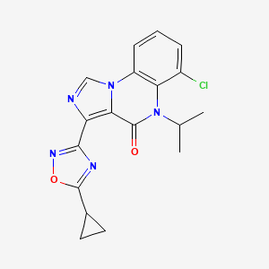 6-Chloro-3-(5-cyclopropyl-1,2,4-oxadiazol-3-yl)-5-(1-methylethyl)imidazo(1,5-a)quinoxalin-4(5H)-one