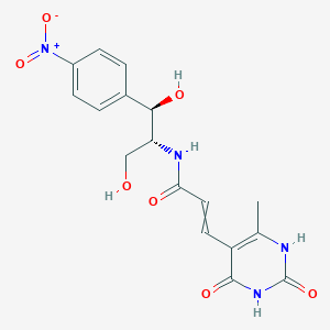 N-[(1R,2R)-1,3-dihydroxy-1-(4-nitrophenyl)propan-2-yl]-3-(6-methyl-2,4-dioxo-1H-pyrimidin-5-yl)prop-2-enamide