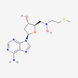 molecular formula C13H20N6O3S B1212118 S-(5'-Deoxy-5'-adenosyl)methylthioethylhydroxylamine CAS No. 84981-49-7
