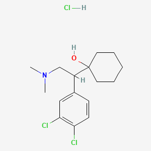 molecular formula C16H24Cl3NO B1212124 1-(1-(3,4-Dichlorophenyl)-2-(dimethylamino)ethyl)cyclohexanol hydrochloride CAS No. 93413-75-3