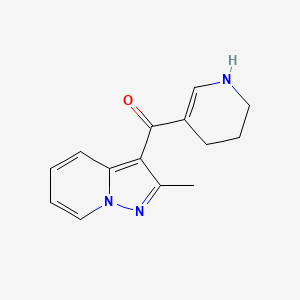 molecular formula C14H15N3O B1212125 2-Methyl-3-(1,4,5,6-tetrahydronicotinoyl)pyrazolo(1,5-a)pyridine CAS No. 94457-09-7