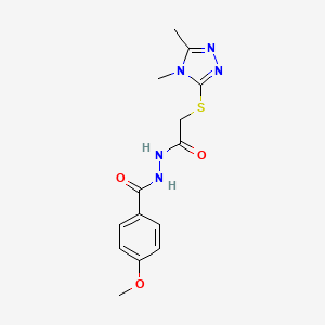 N'-[2-[(4,5-dimethyl-1,2,4-triazol-3-yl)thio]-1-oxoethyl]-4-methoxybenzohydrazide