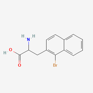 molecular formula C13H12BrNO2 B1212132 beta-(1-Bromo-2-naphthyl)alanine CAS No. 58161-15-2