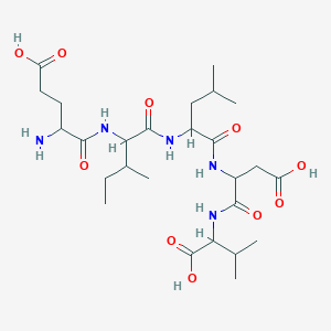 molecular formula C26H45N5O10 B12121326 H-DL-Glu-DL-xiIle-DL-Leu-DL-Asp-DL-Val-OH 