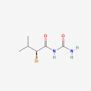 molecular formula C6H11BrN2O2 B1212134 (2s)-2-Bromo-n-carbamoyl-3-methylbutanamide CAS No. 27109-48-4