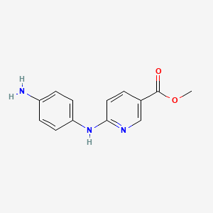 molecular formula C13H13N3O2 B12121340 Methyl 6-((4-aminophenyl)amino)nicotinate 