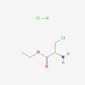molecular formula C5H11Cl2NO2 B12121354 Ethyl 3-chloroalaninate--hydrogen chloride (1/1) CAS No. 21615-66-7