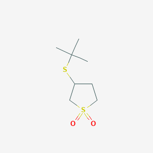 molecular formula C8H16O2S2 B12121379 3-Tert-butylsulfanylthiolane 1,1-dioxide CAS No. 6338-64-3
