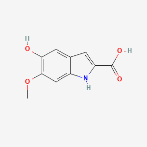 molecular formula C10H9NO4 B1212140 5-Hydroxy-6-methoxy-1h-indole-2-carboxylic acid CAS No. 2495-80-9