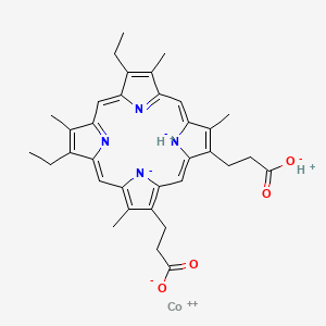 molecular formula C34H36CoN4O4 B1212141 Cobalt mesoporphyrin CAS No. 21158-51-0