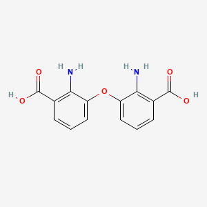 molecular formula C14H12N2O5 B1212143 Benzoic acid, 3,3'-oxybis(2-amino- CAS No. 32602-67-8