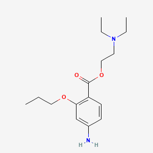 molecular formula C16H26N2O3 B1212148 丙氧卡因 CAS No. 86-43-1