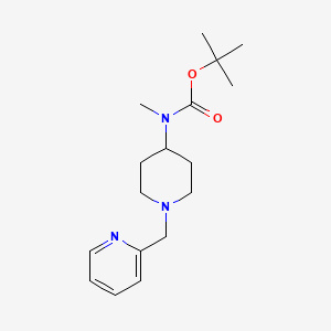 molecular formula C17H27N3O2 B12121507 Tert-butyl methyl(1-(pyridin-2-ylmethyl)piperidin-4-yl)carbamate 