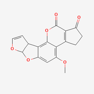 molecular formula C17H12O6 B1212151 4-(Methyloxy)-2,3,6a,9a-tetrahydrocyclopenta[c]furo[3',2':4,5]furo[2,3-h]chromene-1,11-dione CAS No. 408530-29-0
