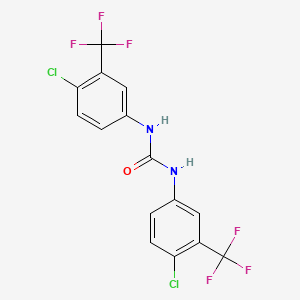 molecular formula C15H8Cl2F6N2O B1212157 Flucofuron CAS No. 370-50-3