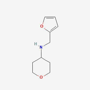 molecular formula C10H15NO2 B12121607 N-(furan-2-ylmethyl)oxan-4-amine 