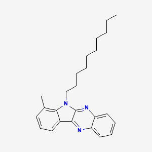 molecular formula C25H31N3 B12121662 6-decyl-7-methyl-6H-indolo[2,3-b]quinoxaline 