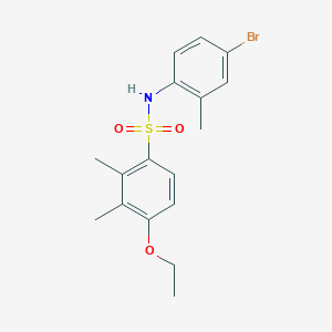 molecular formula C17H20BrNO3S B12121663 (4-Bromo-2-methylphenyl)[(4-ethoxy-2,3-dimethylphenyl)sulfonyl]amine 