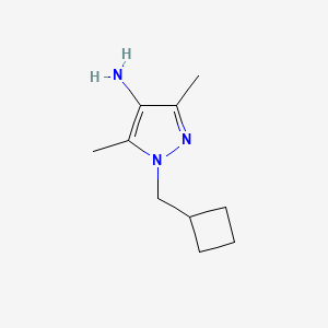 molecular formula C10H17N3 B12121706 1-(Cyclobutylmethyl)-3,5-dimethyl-1H-pyrazol-4-amine 