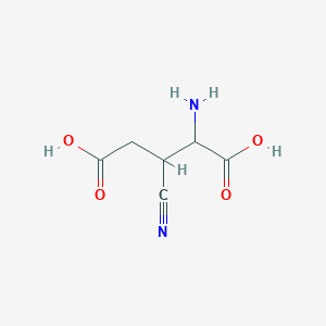 molecular formula C6H8N2O4 B1212171 beta-Cyanoglutamic acid 