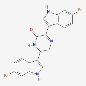 molecular formula C20H14Br2N4O B1212172 2,5-双(6-溴-1H-吲哚-3-基)-2,3-二氢-1H-吡嗪-6-酮 