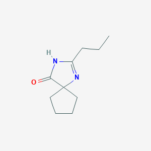 molecular formula C10H16N2O B121218 2-Propyl-1,3-diazaspiro[4.4]non-1-en-4-one CAS No. 148236-54-8