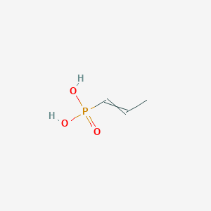 molecular formula C3H7O3P B1212181 Phosphonic acid, (1Z)-1-propenyl- 
