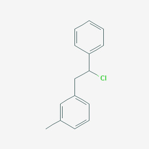 molecular formula C15H15Cl B12121830 Benzene, 1-(2-chloro-2-phenylethyl)-3-methyl- CAS No. 84852-65-3