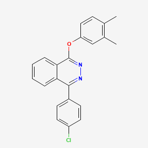 molecular formula C22H17ClN2O B12122013 1-(4-Chlorophenyl)-4-(3,4-dimethylphenoxy)phthalazine 