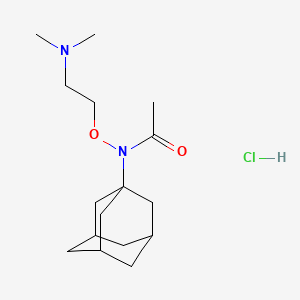 molecular formula C16H29ClN2O2 B1212202 Acetamide, N-1-adamantyl-N-(2-(dimethylamino)ethoxy)-, hydrochloride CAS No. 31635-40-2