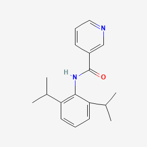 molecular formula C18H22N2O B12122032 N-[2,6-bis(propan-2-yl)phenyl]pyridine-3-carboxamide 
