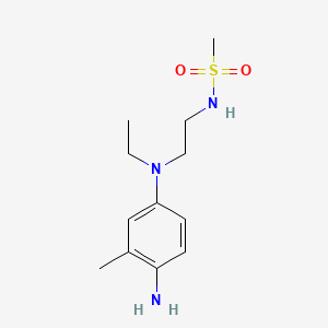 molecular formula C12H21N3O2S B1212205 Methanesulfonamide, N-[2-[(4-amino-3-methylphenyl)ethylamino]ethyl]- CAS No. 92-09-1