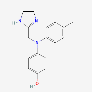 molecular formula C17H19N3O B1212206 4-[N-(4,5-dihydro-1H-imidazol-2-ylmethyl)-4-methylanilino]phenol CAS No. 47142-51-8