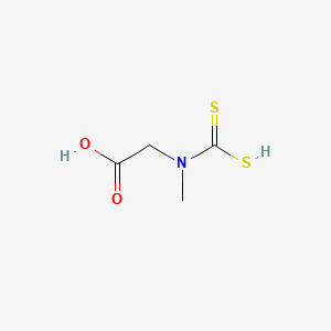 molecular formula C4H7NO2S2 B1212213 N-(Dithiocarboxy)sarcosine CAS No. 40520-03-4