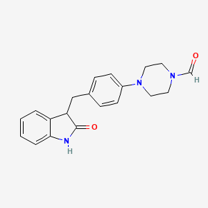 molecular formula C20H21N3O2 B1212214 3-[4-(1-Formylpiperazin-4-yl)-benzylidenyl]-2-indolinone 