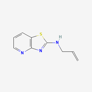molecular formula C9H9N3S B12122145 Thiazolo[4,5-b]pyridin-2-amine,n-2-propen-1-yl- 