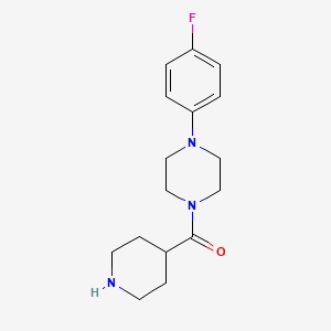 molecular formula C16H22FN3O B12122149 4-(4-Fluorophenyl)piperazinyl 4-piperidyl ketone 