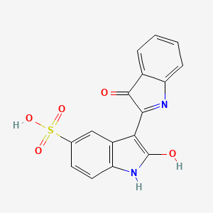 molecular formula C16H10N2O5S B1212215 Indirubin-5-sulfonate CAS No. 244021-67-8