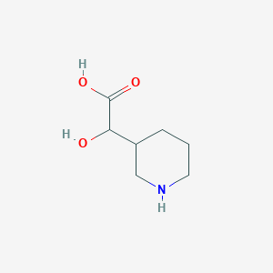 molecular formula C7H13NO3 B12122152 2-Hydroxy-2-(piperidin-3-yl)acetic acid 