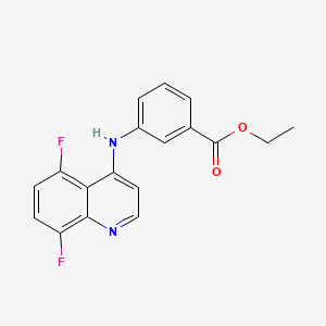 molecular formula C18H14F2N2O2 B12122157 Ethyl 3-((5,8-difluoroquinolin-4-yl)amino)benzoate 