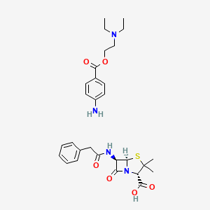 molecular formula C29H38N4O6S B1212216 Procaine penicillin G CAS No. 54-35-3