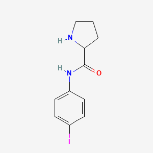 molecular formula C11H13IN2O B12122210 N-(4-iodophenyl)pyrrolidine-2-carboxamide 