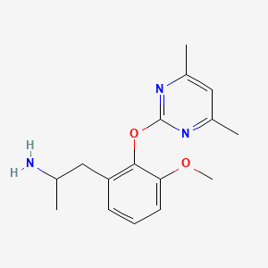 molecular formula C16H21N3O2 B12122224 Benzeneethanamine, 2-[(4,6-dimethyl-2-pyrimidinyl)oxy]-3-methoxy-alpha-methyl- CAS No. 927983-15-1