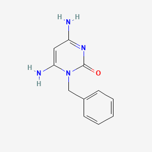 molecular formula C11H12N4O B12122228 4,6-Diamino-1-benzylpyrimidin-2-one 