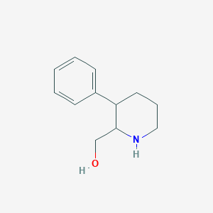 molecular formula C12H17NO B12122229 2-(Hydroxymethyl)-3-phenylpiperidine 