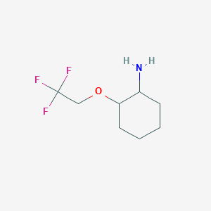 molecular formula C8H14F3NO B12122251 2-(2,2,2-Trifluoroethoxy)cyclohexan-1-amine 